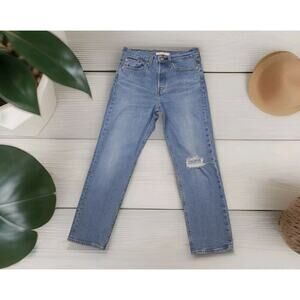 Levis Jeans Womens Light Blue Straight High Denim Wedgie Premium Size 27